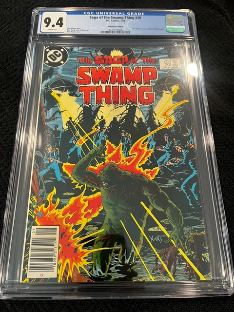 SAGA OF THE SWAMP THING #20-CGC 9.4 -newsstand -1st ALAN MOORE - WP