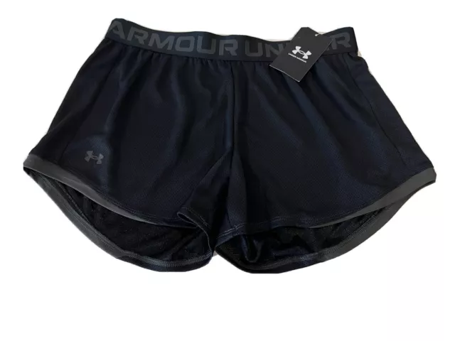 Under Armour Womens Loose Fit Shorts 3.0 Black Size Medium