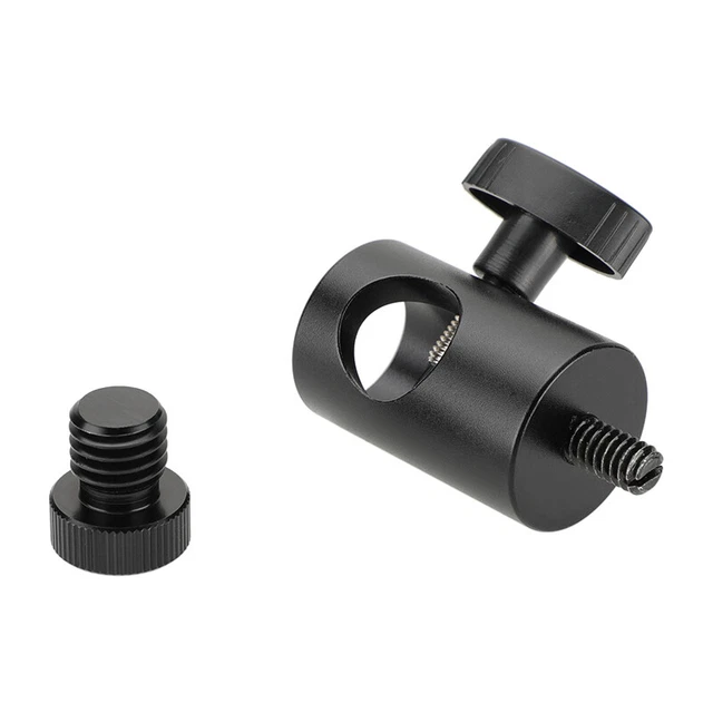 Cabezal de soporte de luz CAMVATE de aluminio 16 mm con tornillo de rosca macho M12 para caña