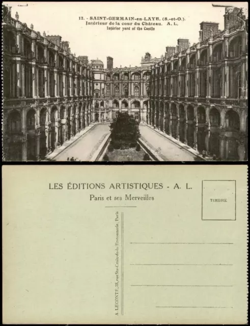 Saint-Germain-en-Laye Intérieur de la cour du Château (Schlosshof) 1910