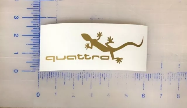 Audi Quattro Decal 3.5" 4.5" 5.5" Vinyl Window Bumper Laptop Cup Car FREE SHIP