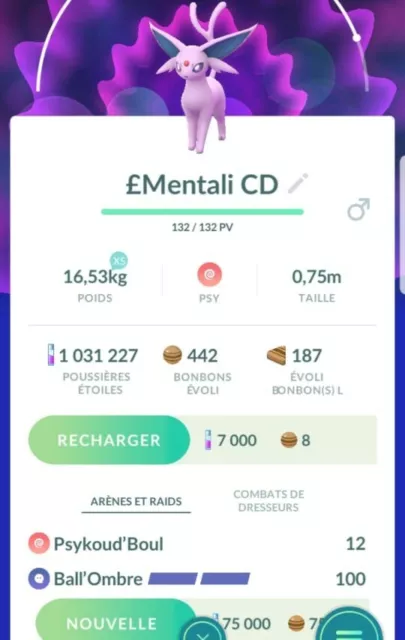 pokemon trade go mentali / espeon community day high cp