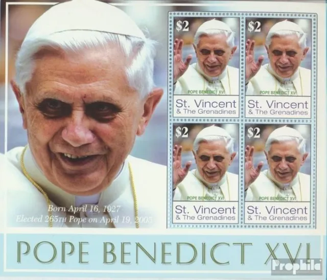 Briefmarken St. Vincent 2005 Mi 6232 Kleinbogen postfrisch Religion