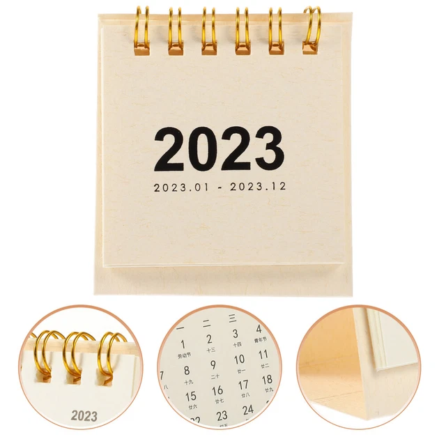 MINI DESKTOP CALENDAR Portable Paper Office Student Monthly Calendar