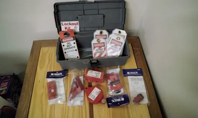 Brady Portable Lockout Kit 65289 Electrical/Valve Lockout w/ Tool Box