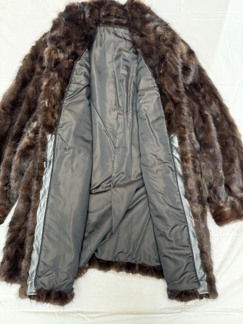 Manteau De Fourrure Vintage Vison Années 60-70 – Taille 38, Marron, Excellent état