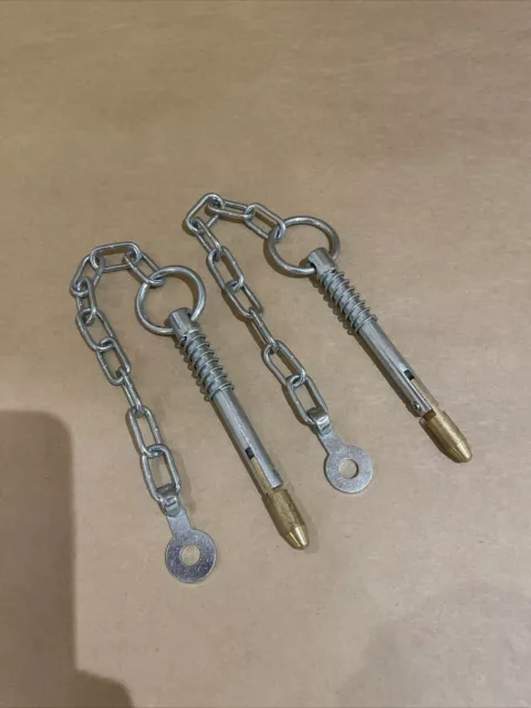 2 X Sword Pin and Chain 9.5mm x 73mm (Trailer Parts Cotter Linch Pin, Lynch Pin)