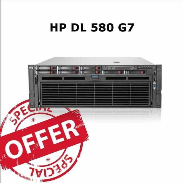 HP ProLiant DL580 G7 2x 8C X7560 2.27GHz 96GB RAM 8x 2.5" HDD Bay 2x PSU Server