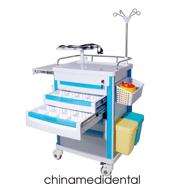 Emergency Rolling Trolley Cart Movable Operating Room Trolley For Hospital