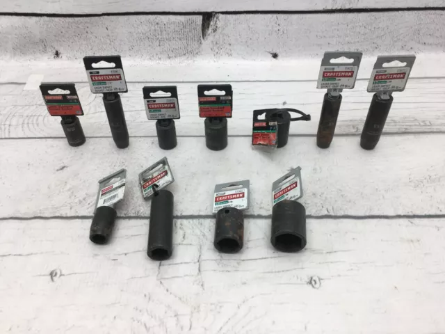 Craftsman IMPACT Sockets USA MADE Metric & SAE 1/2"Dr Shallow+Deep U CHOOSE K31