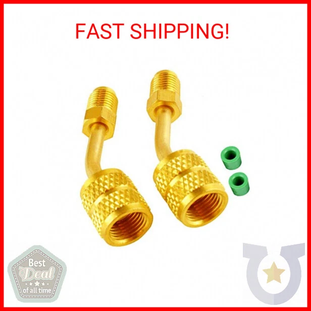 Wadoy R410a Adapter for Mini Split HVAC System 5/16" Female Quick Couplers x 1/4