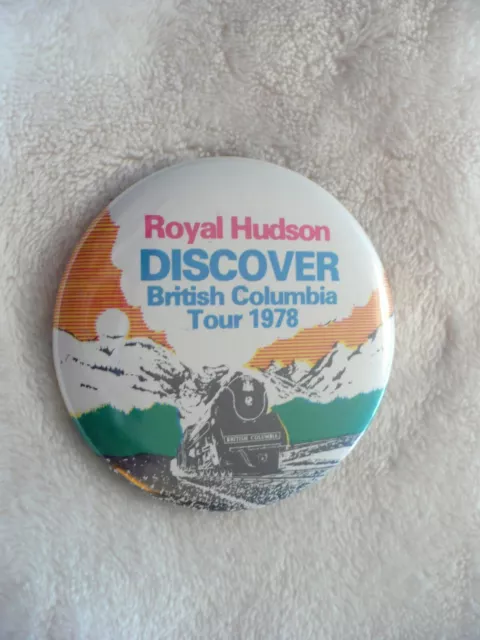 Pe- 1978 Royal Hudson Discover British Columbia Train Pin Badge #30026 (Mint!!! 2