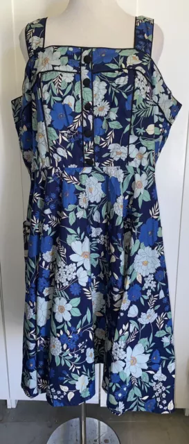 NINETEEN50 Floral Plus Size Retro Inspired Dress Size 20