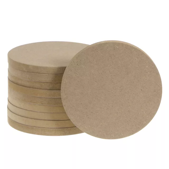10pcs Unfinished Wood Circles Disc Cutouts, 4" Wood Round Slices, 0.31" Thick