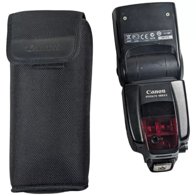 Canon Speedlite 580EX II Shoe Mount Flash Speedlite TTL w/ Canon Case