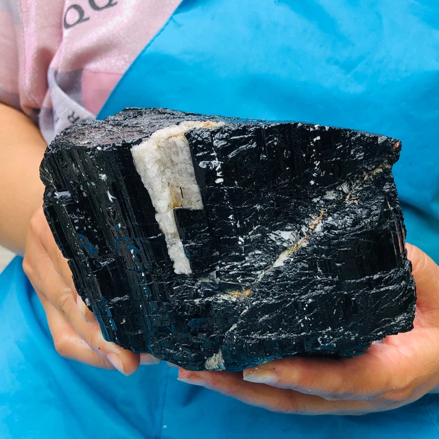 7.94LB   Natural Beautiful Black tourmaline Quartz specimen Crystal Healing Ston