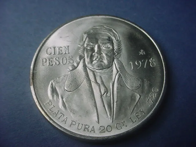 Mexico 100 Pesos 1978 Morelos BU #71680