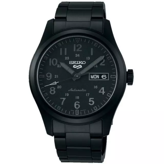 Seiko SRPJ09K1 Seiko 5 Automatik Stealth Field Uhr 2 Jahre Garantie UK Händler