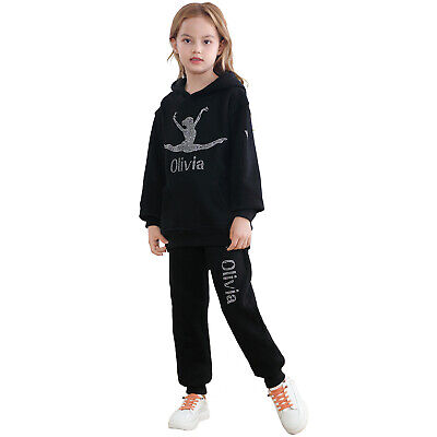 Personalised Girls Gymnastics Tracksuit Hoodie and Joggers Set by Varsany