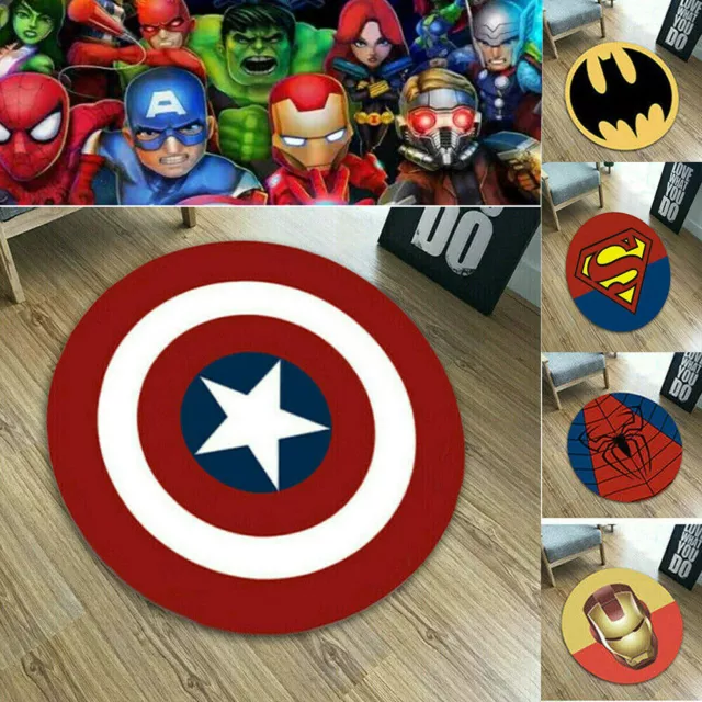 Avengers Superhero Carpet Non Slip Mat Floor Rug Bedroom Marvel Pad Home Decor