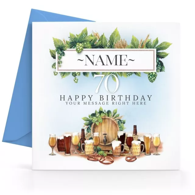 Personalised 70th Birthday Card Male Uncle Brother Dad Friend Husband Father