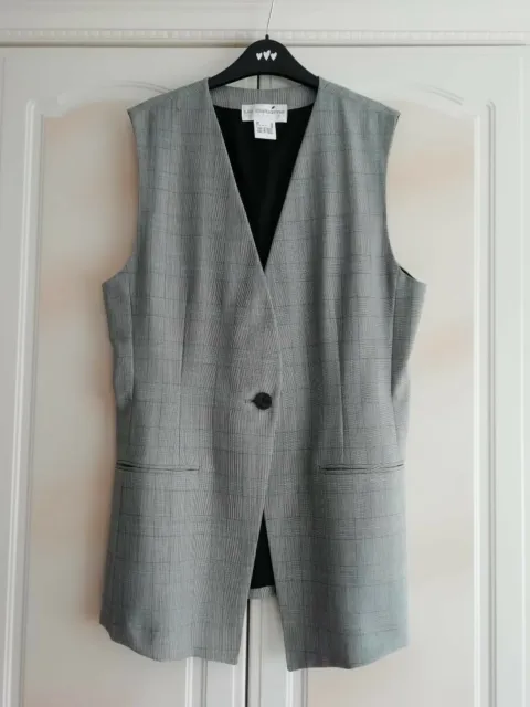 Liz Claiborne Collection Easy Elegance Women's US 10 Grey Sleeveless Jacket VGC