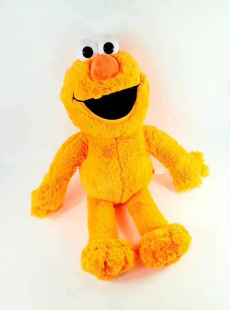 JUMBO 30" Sesame Street Neon Orange Elmo Plush Stuffed Animal Muppets Colorful