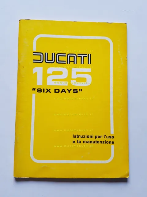 Ducati 125 Six Days 1977 manuale uso manutenzione originale owner's manual