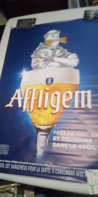 Affiche BIÈRE  AFFLIGEM près de 1000. ans et toujours dans le gout