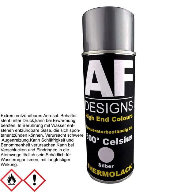 Vernice termica argento bomboletta spray vernice forno vernice scarico migliore calore. 800 °C 400 ml
