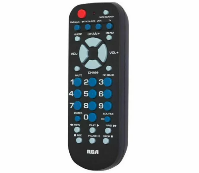 2pcs RCA Universal Remote Control  4 Device Controls TV, Cable, VCR, DVD 2