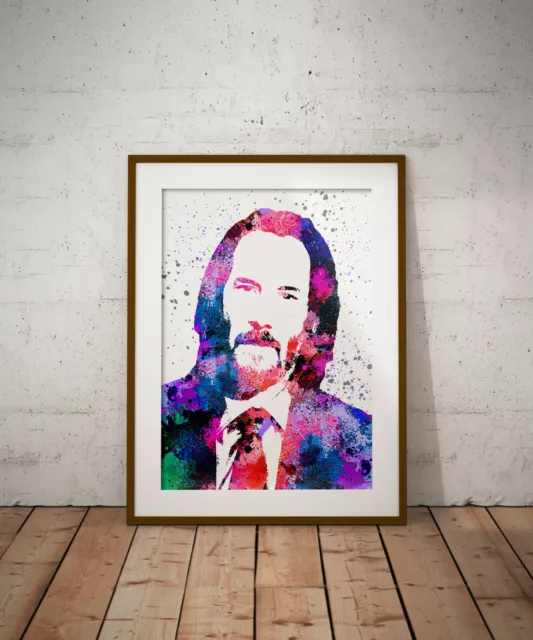 Keanu Reeves Druck,Poster,Drucke,Plakate,Aquarell,Wandbild,Geschenk,Geschenke