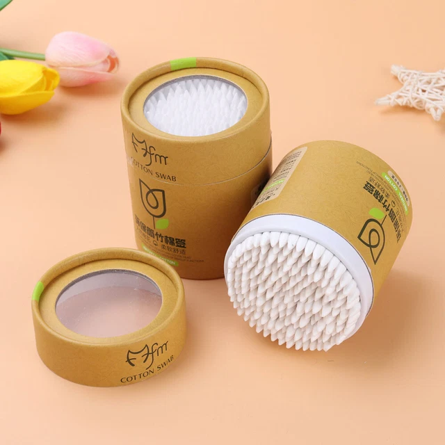 400 Pcs/2 Disposable Cotton Swab Wooden Cotton Buds Baby Cotton Swabs Ear 4