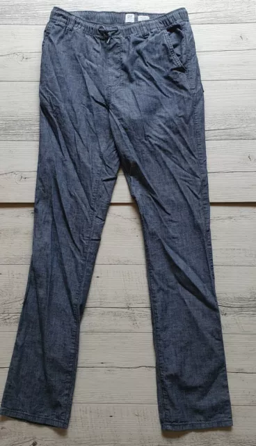 GAP KIDS Boys Blue/Grey Light Weight Chambre Pants Size XXL