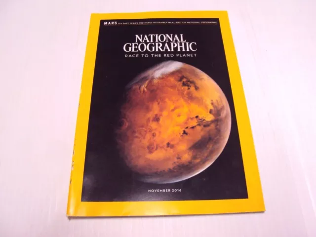 National Geographic Revista Noviembre 2016 Race A el Rojo Planeta Mars No Mapa