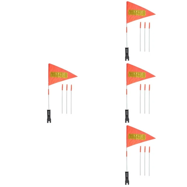 4 ensembles drapeau de vélo drapeau de vélo avec mât drapeau de vélo avec mât
