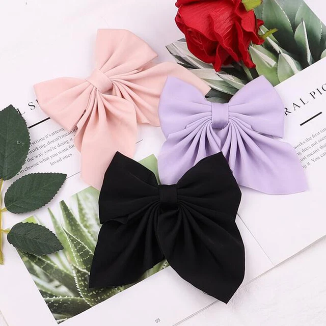 Moda Arco Grande Lazo Horquilla para Mujer Niña Pelo Broche Bonito Adornos El <