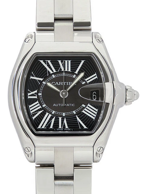 Cartier Roadster LM W62041V3 Automatic Stainless Men's Watch Pre-Owned [b0526]