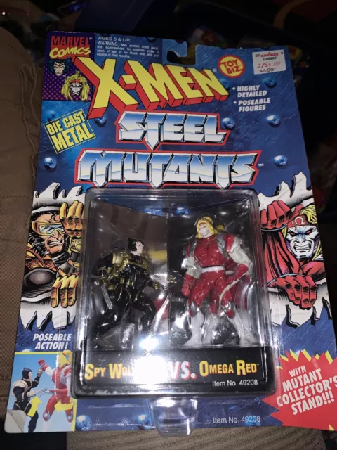 Marvel Comics X-Men Steel Mutants Spy Wolverine vs Omega Red Toy Biz Figure Set