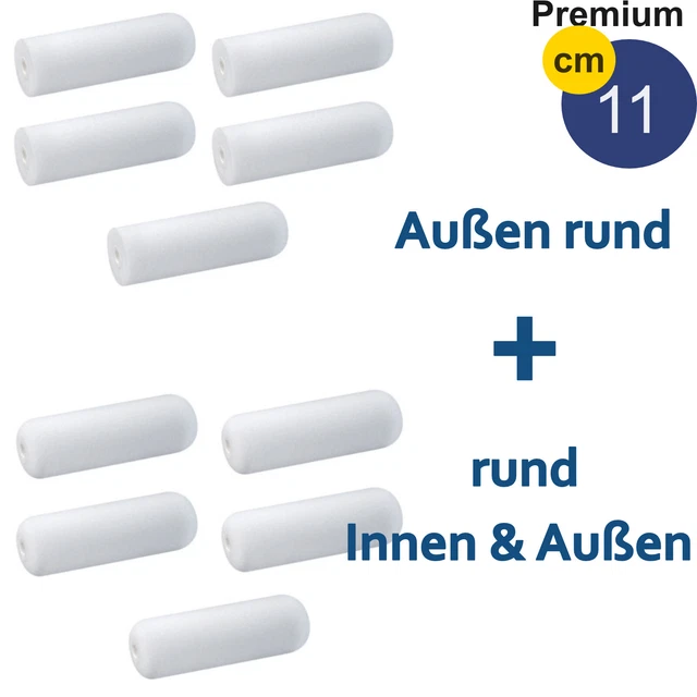 Set 10 Tlg lackierwalze Schaumwalzen Farbrolle Lackwalzen Lackrolle Schaumwalze