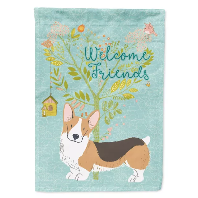 Carolines Treasures Bb7609gf Welcome Friends Pembroke Welsh Corgi Tricolor Flag