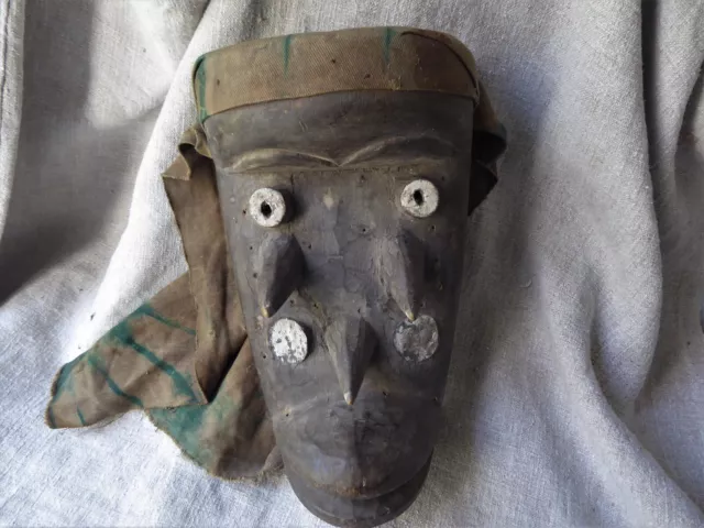 Old Grebo Mask Tubular Eyes Liberia African Art