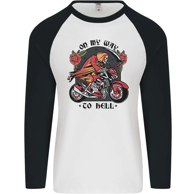 T-shirt Only A Biker - Motif Drôle Crâne Moto - UniSEX, Coton, Multi-couleur - Neuf Avec étiquette