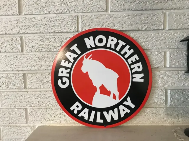 Great  Northern Railway  Logo Heavy  Steel Sign Size 14"  New DL