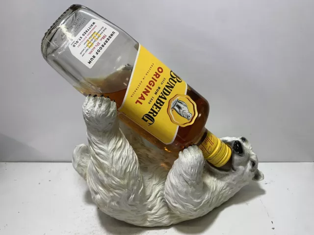 Vintage Bundaberg Rum Polar Bear Bottle Holder Bar Man Cave Bundy Collectable