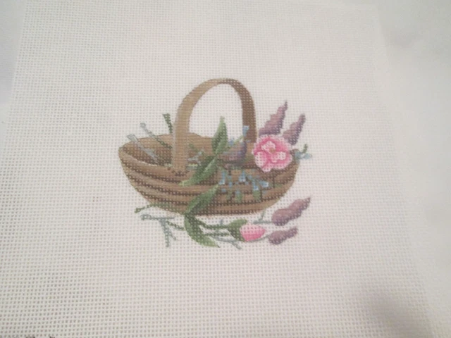 Basket Of Flowers-Melissa Shirley-Handpainted Needlepoint Canvas