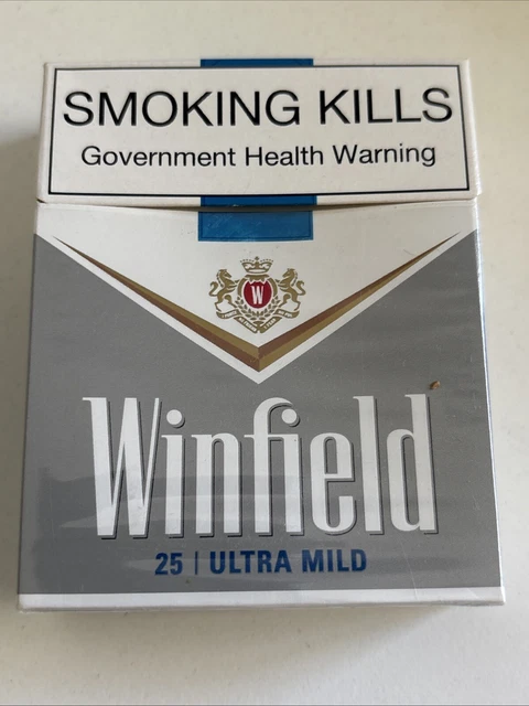 COLLECTABLE WINFIELD BLUE Ultra Mild 25's Empty Cigarette Packet Tobacco  (CX) $22.40