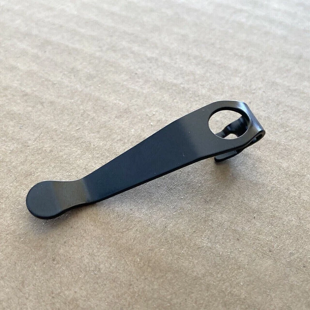 Wire Clip Replacement Deep Carry Titanium Clip - Black For Spyderco