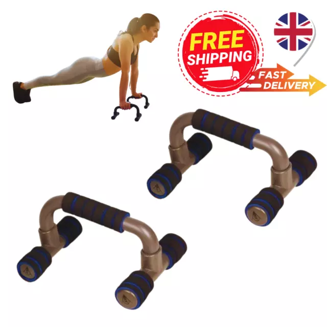 2x Push-Up Bars Foam Handles Press Pull Up Stand Home Exercise Workout Gym+Chest