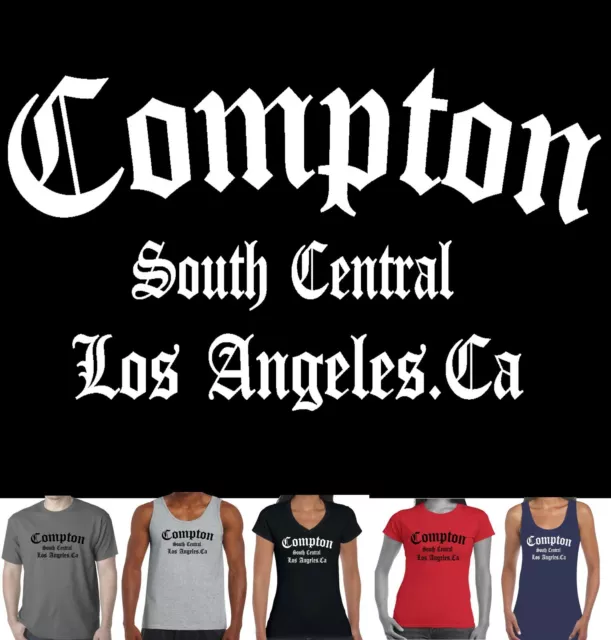 Funny T-Shirts COMPTON Cotton Tee New T Shirt Los Angeles Gangster Rap Hip Hop